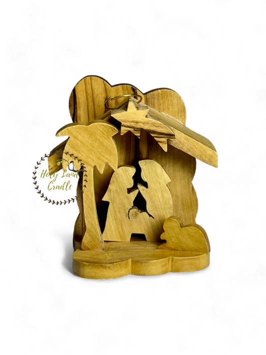 Olive Wood Ornament with Wall Curved