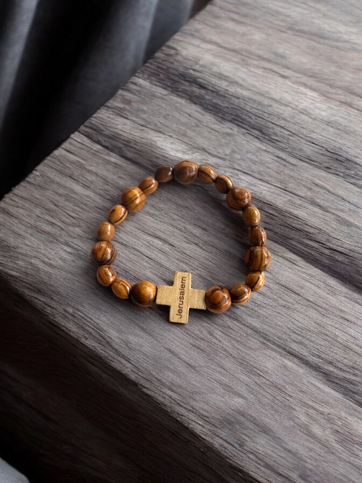 Olive Wood Beads Bracelet