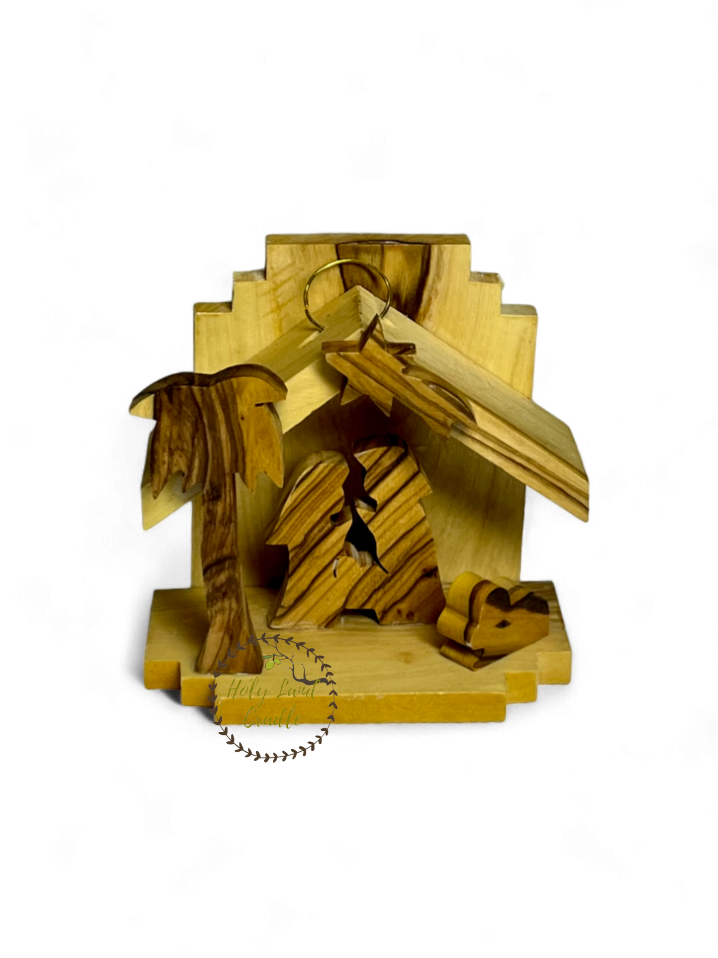 Olive Wood Ornament with Side Steps Wall