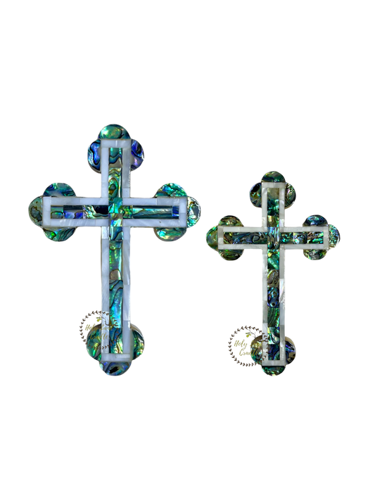 Olive wood With Mother of Pearl Full wall Cross