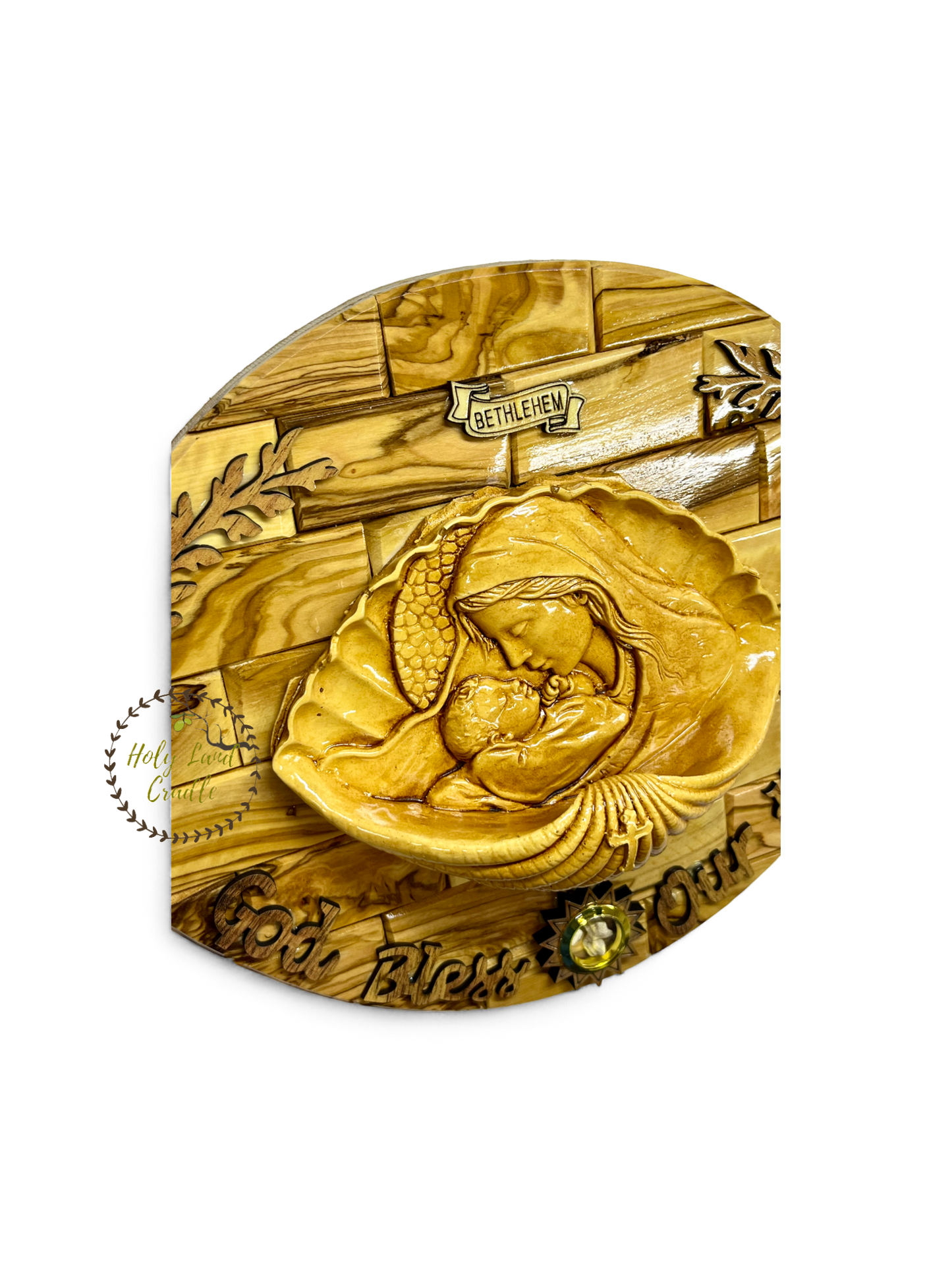 Olive Wood Virgin Mary