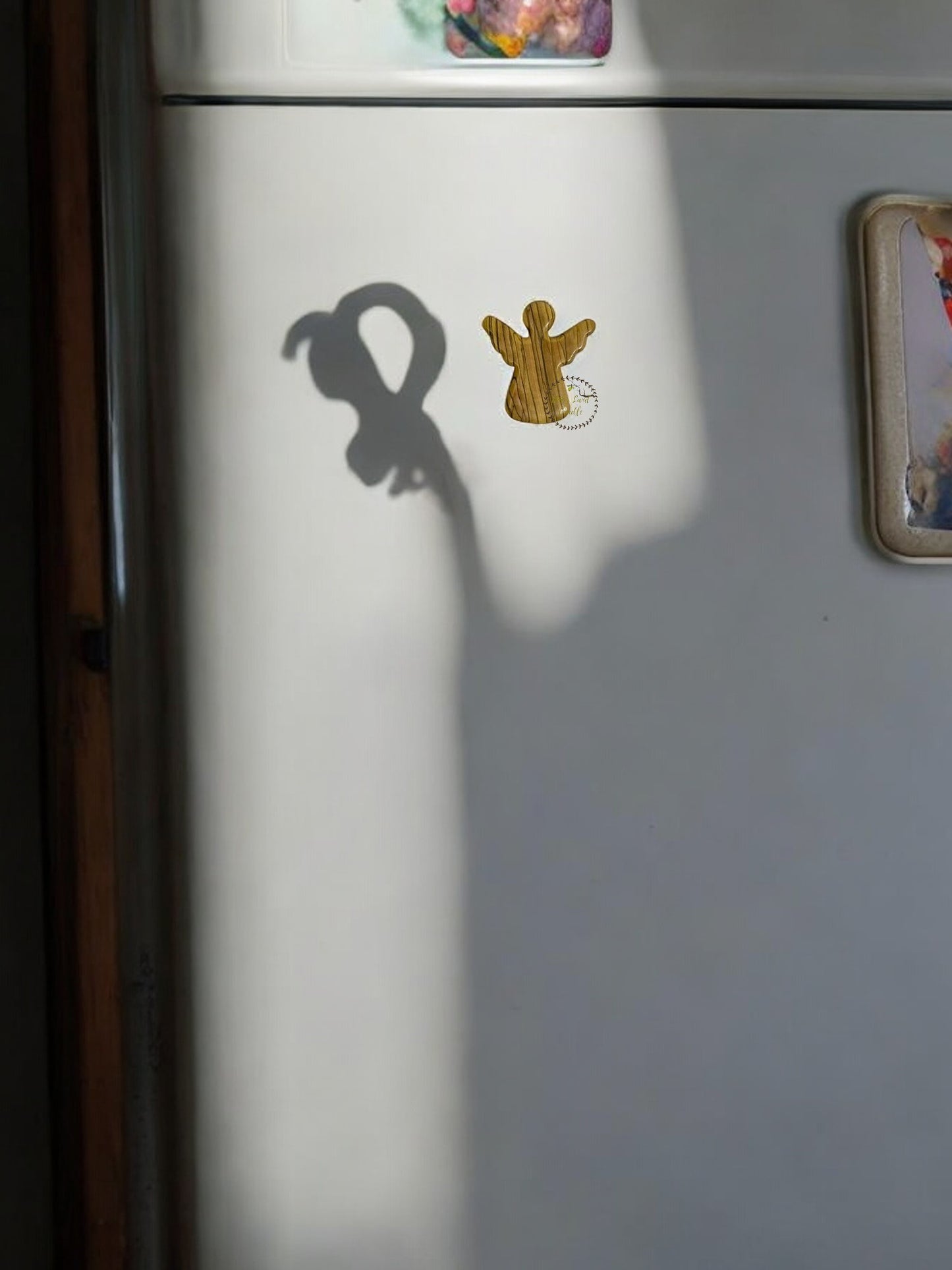 Olive Wood Angel Magnet