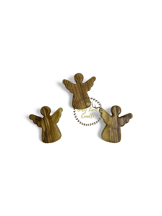 Olive Wood Angel Magnet