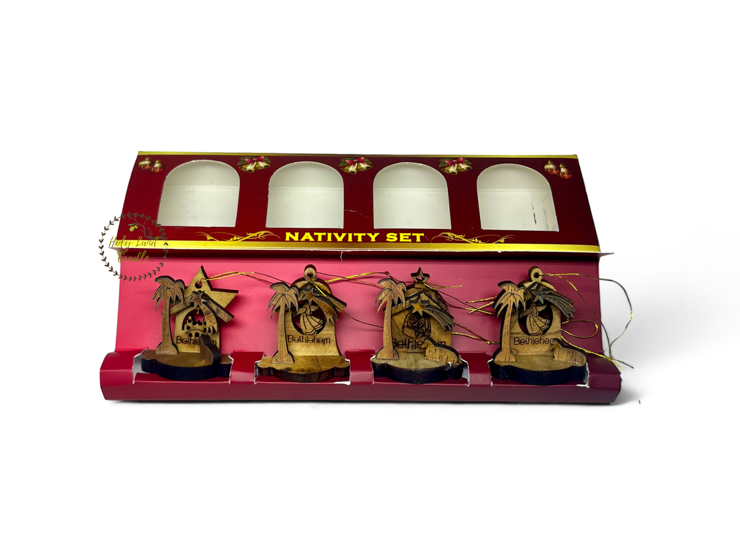 Olive Wood Ornament Nativity Set