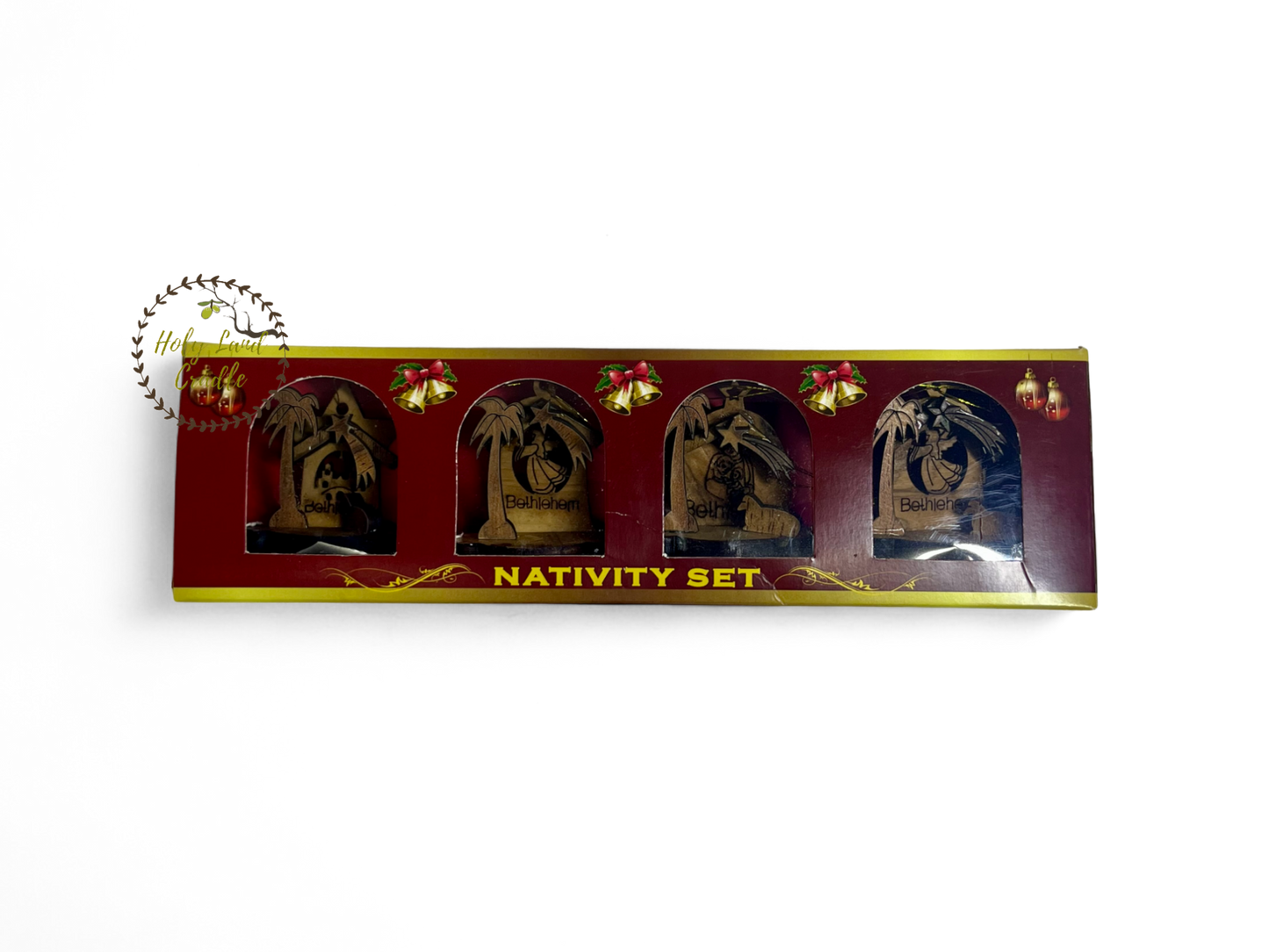 Olive Wood Ornament Nativity Set