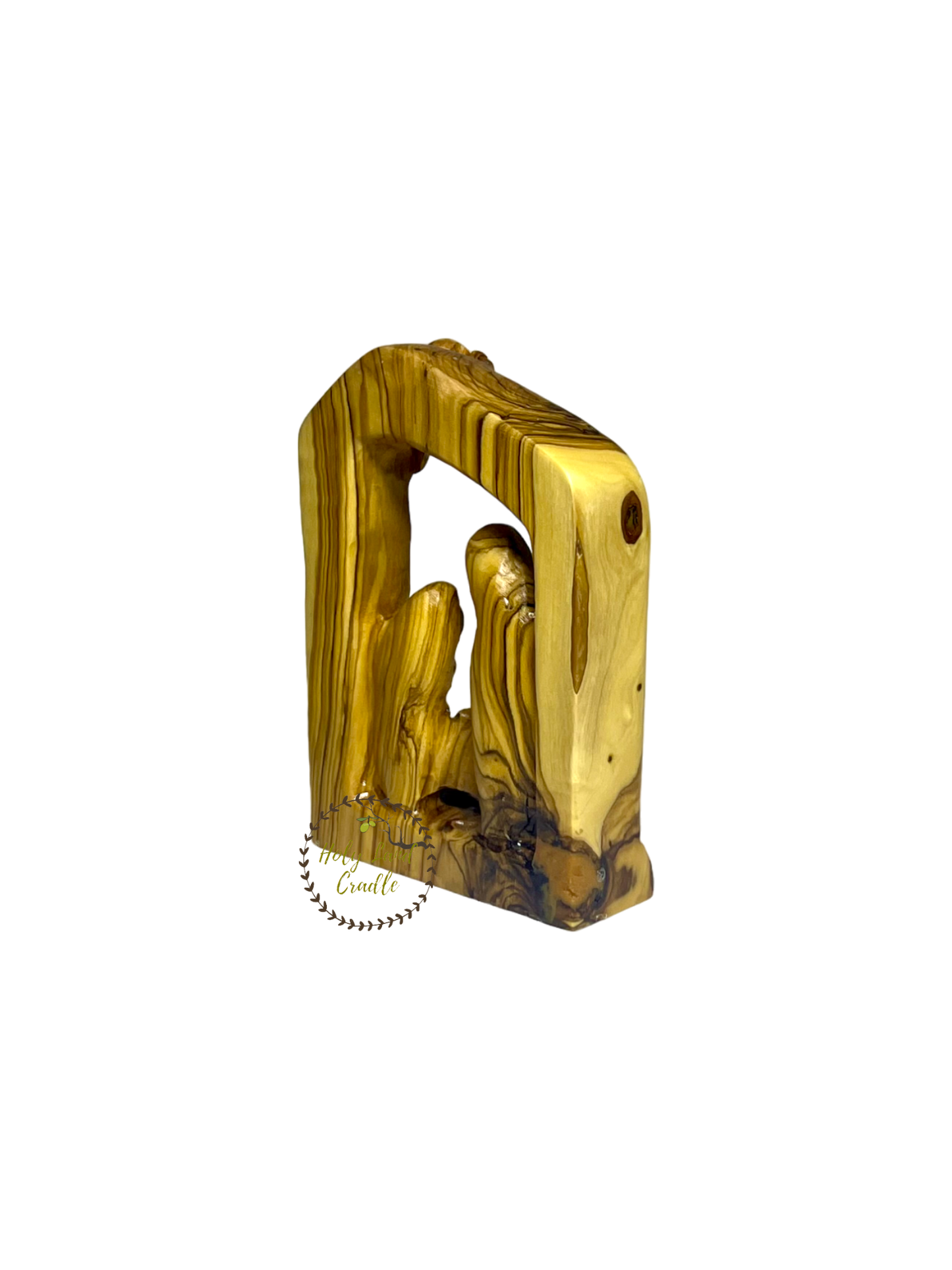 Olive Wood Holy Family In Door Shape