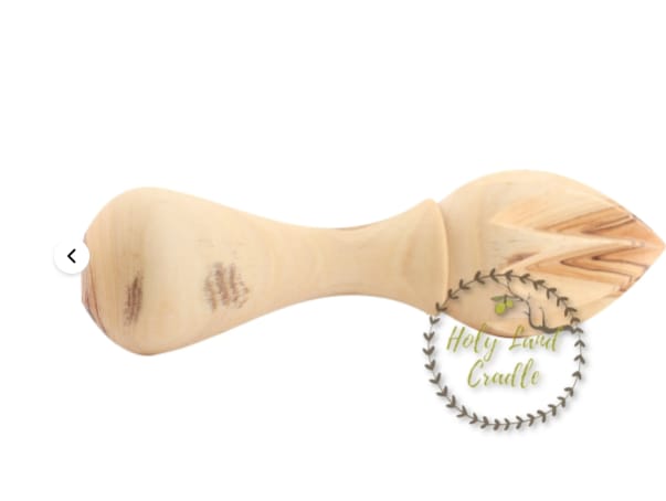 olive wood  lemon squeezer