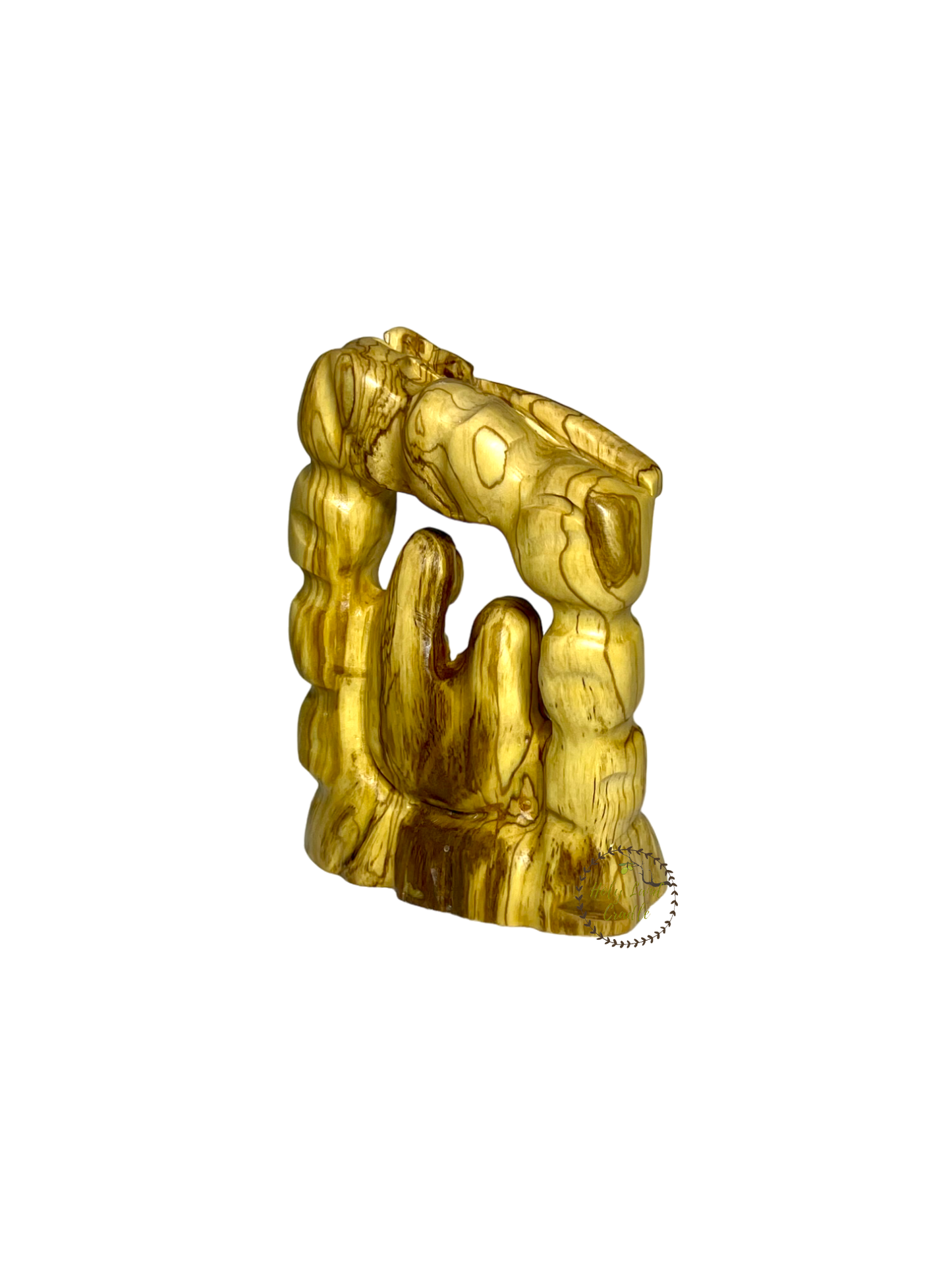 Olive Wood Holy Family in Door Blocks Shape
