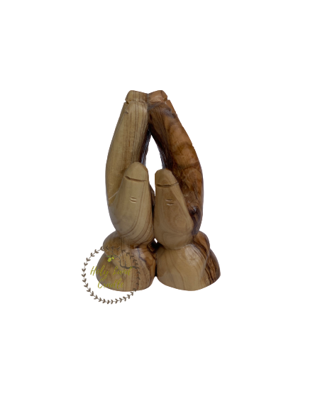 Olive Wood Praying Hands Statue