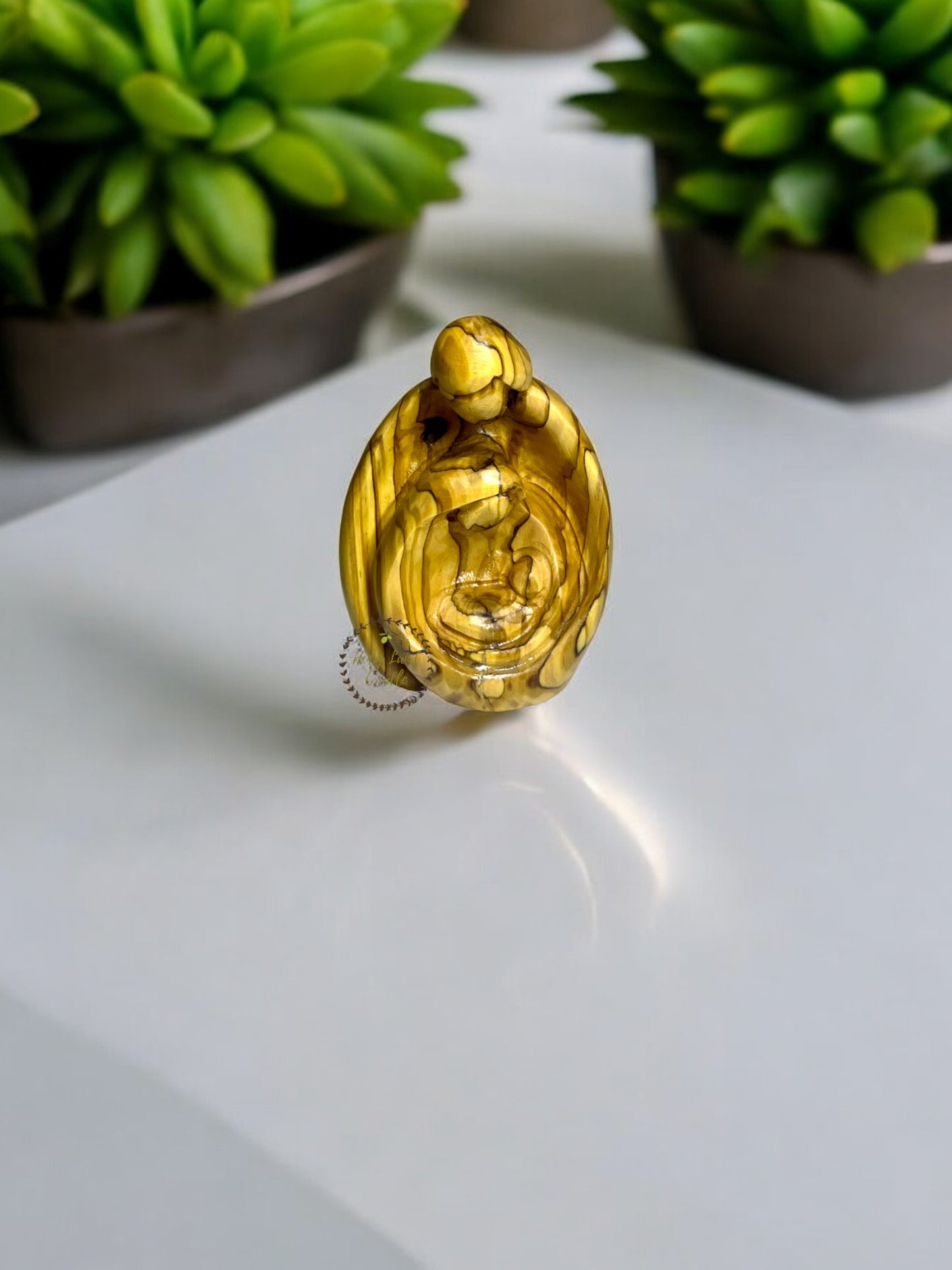 Olive Wood Curve Holy Family