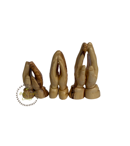 Olive Wood Praying Hands Statue