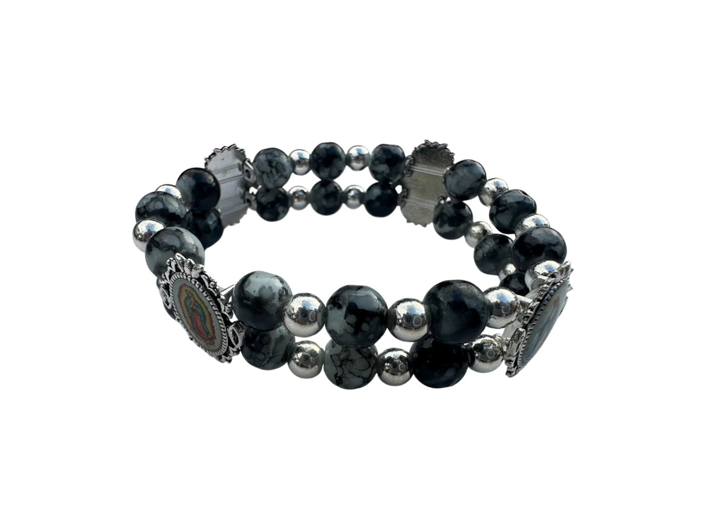 Round Malachite Double Bracelet