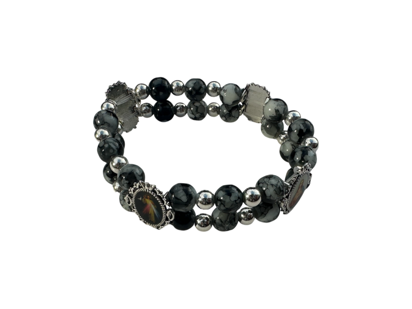 Round Malachite Double Bracelet