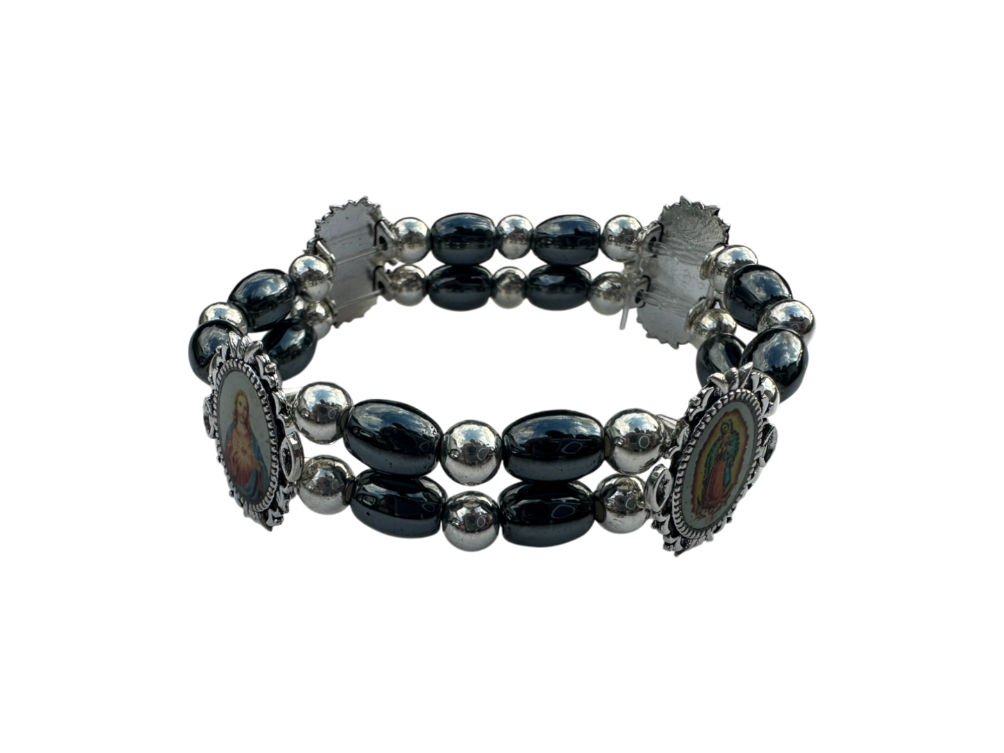 Oval Hematite Double Bracelet