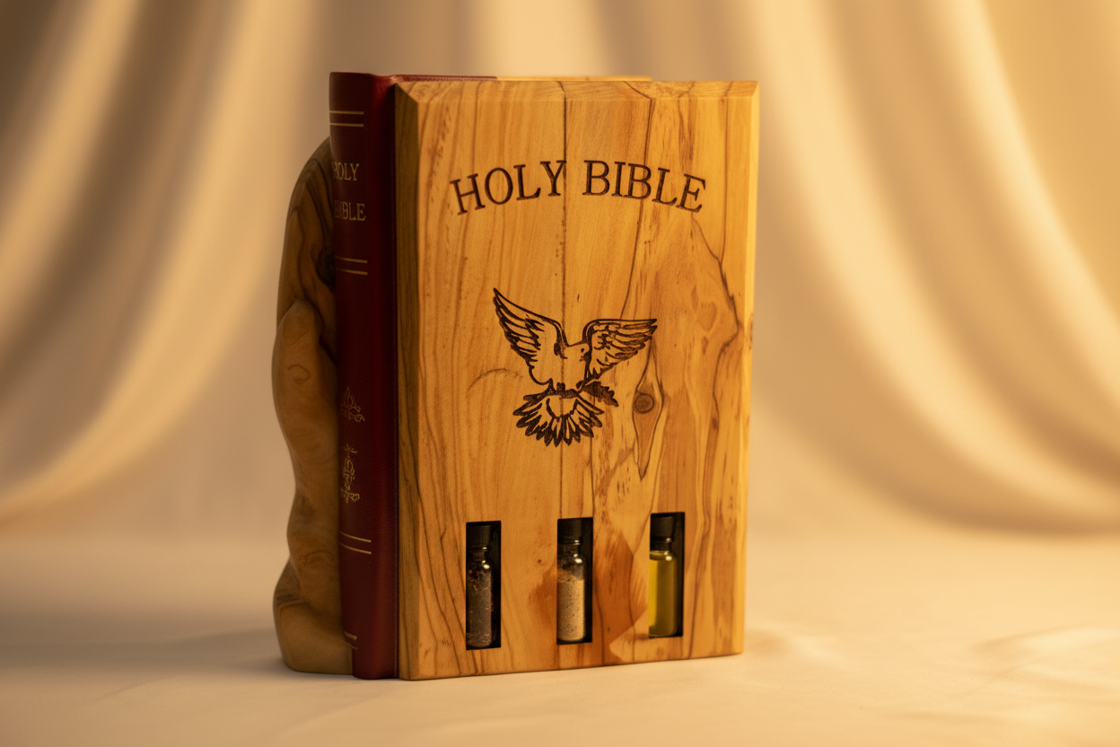 Olive Wood Bible Cover | Peace Dove