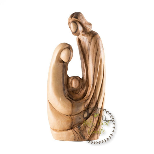 Olive Wood Figure Holy Family (OPEN BACK)