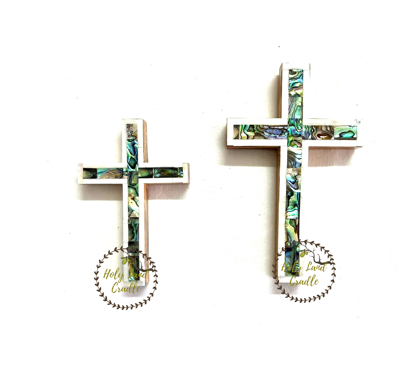Olive wood With Mother of Pearl Full wall Cross