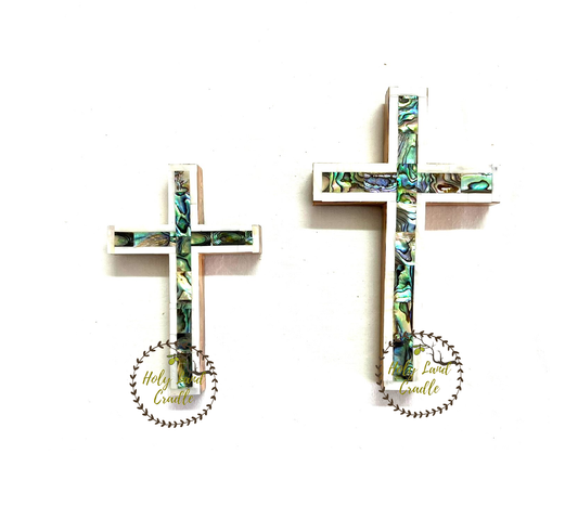 Olive wood With Mother of Pearl Full wall Cross