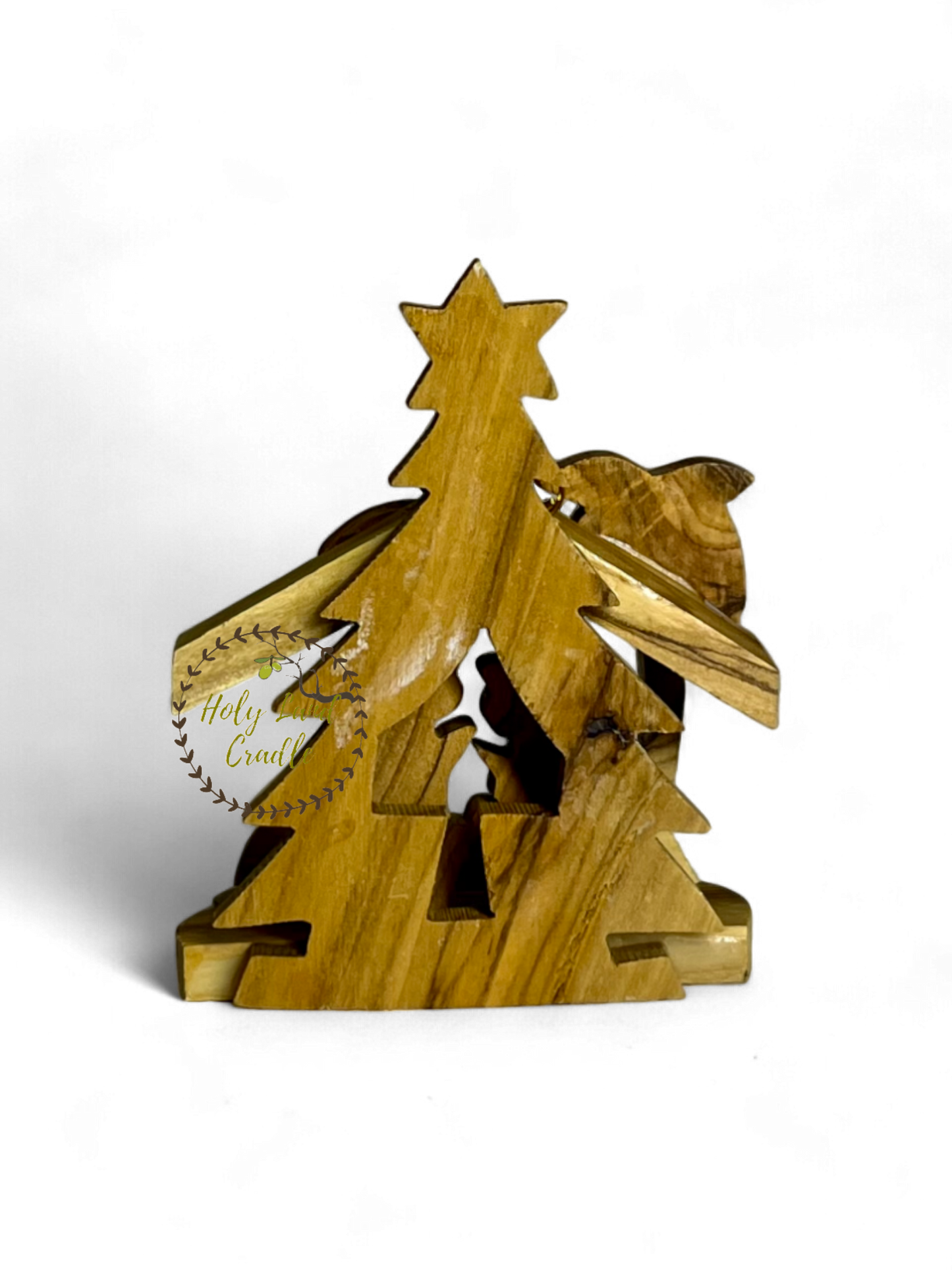 Olive wood  Ornament with Tree Shape Wall